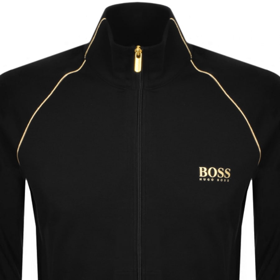 Alternative Image for ProductBOSS Bodywear Full Zip Logo Sweatshirt Black2